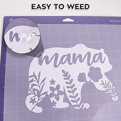 Glossy White Permanent Vinyl 12 Pack 12"x12" Compatible with Cricut
