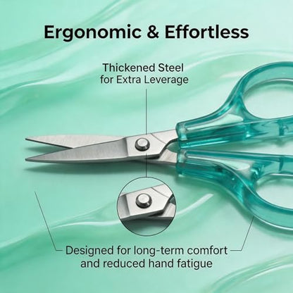 Small Travel Sewing Embroidery Scissors Set Curve Straight Tip (2 Count)