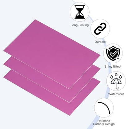 2.1x3.3 Inch Anodized Aluminum Sheet Metal (15 Count)