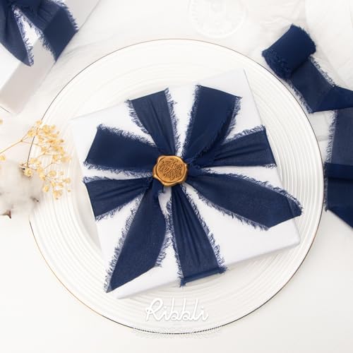 Navy Chiffon Ribbon 1 (60 Foot)