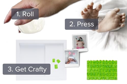 Baby Hand & Footprint Kit Frame Keepsake & Clay New Mom Gift