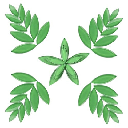 Green Leaf Mosaic Tiles for Crafts