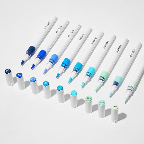 ROSYMENG 9 Color Acrylic Paint Pens (9 Count)