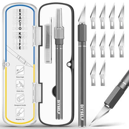 Exacto Knife 12 Pcs Exacto Knife Set with Case for Crafting (12 Count)
