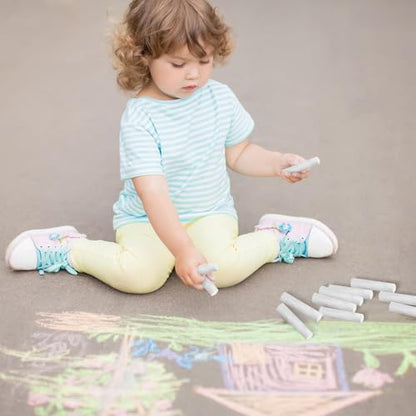 40 Pcs Sidewalk Chalks for Kids Non Toxic Jumbo Chalk for Party Gift Outdoor Art Classroom Play Painting (40 Count)