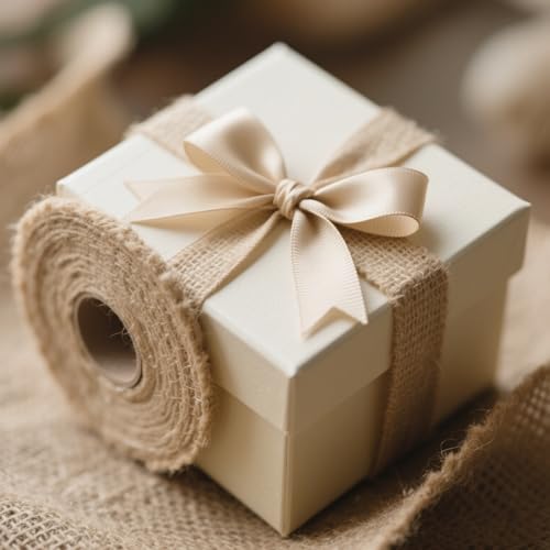1 Inch Wide 82 Yards Burlap Ribbon