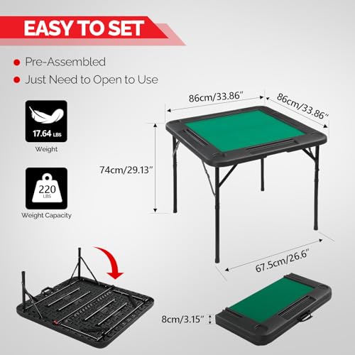 34" Foldable Mahjong Table