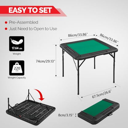 34" Foldable Mahjong Table