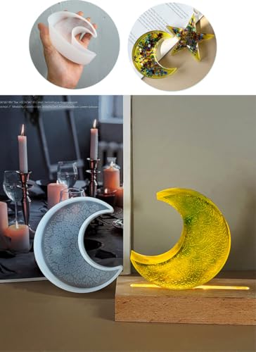 2pcs Star Moon Candle Molds