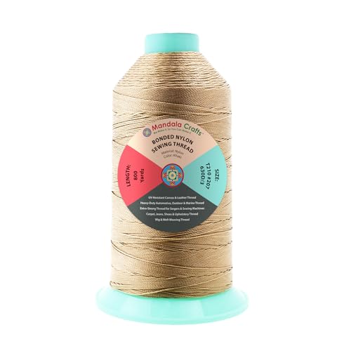 Size 207 630D T210 Khaki Bonded Nylon Thread