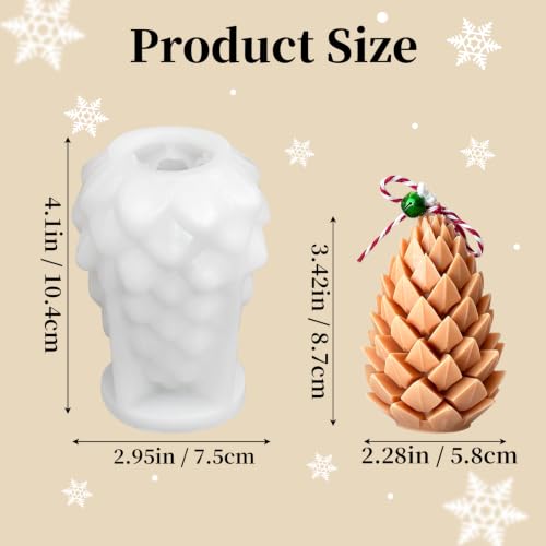 Christmas Pinecone Candle Mold