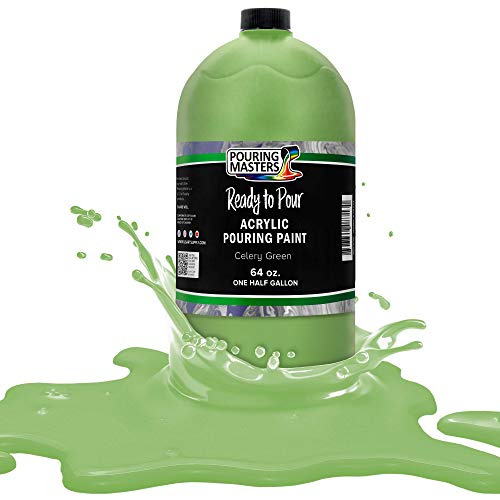 Celery Green Acrylic Ready to Pour Pouring Paint (64 Fl Oz)
