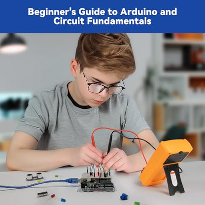 Beginner's Lab Starter Kit with Original Arduino Uno R3 REV3 Multimeter 34 Projects 40+ Video Courses Breadboard