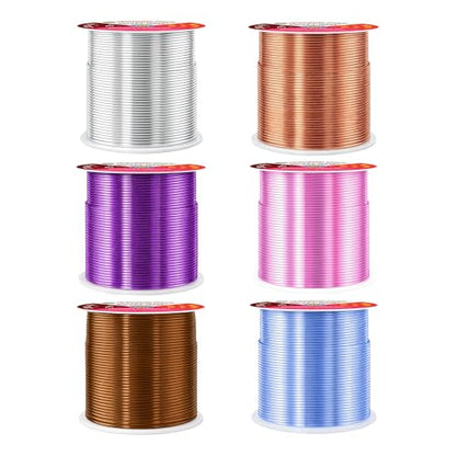 20 GA Blue Pink Brown Assorted Anodized Aluminum Craft Wire (450 Foot)