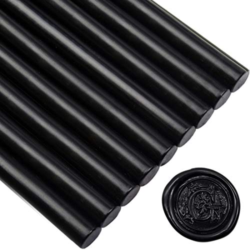Black Large Sealing Wax Sticks for Hot Melting Glue Gun (12 Count)