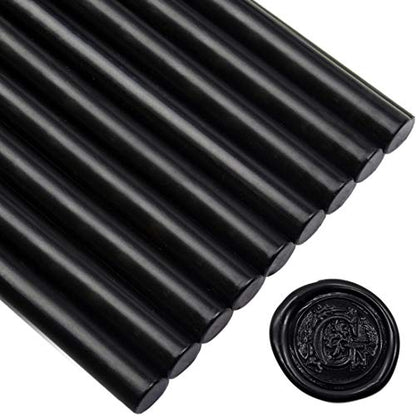 Black Large Sealing Wax Sticks for Hot Melting Glue Gun (12 Count)