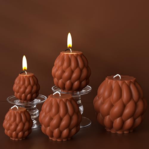 3 Pack Spiral Ball Cylinder Soap & Candle Mold (3 Count)