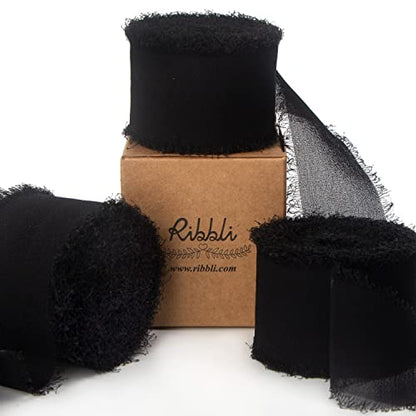 Black Chiffon Ribbon (90 Foot)