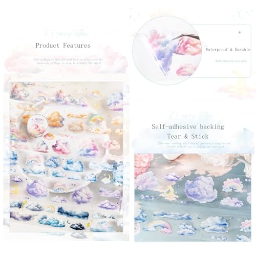 6 Rolls Cloud PET Tape Set