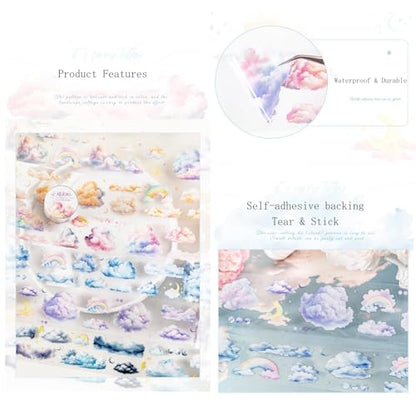 6 Rolls Cloud PET Tape Set