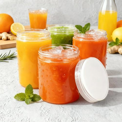 36 Pack 8 OZ Plastic Jars Clear Cosmetic Container with Lids (36 Count)