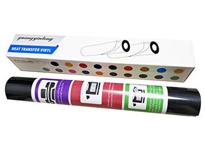 Heat Transfer Vinyl Black HTV Rolls (12 Foot)
