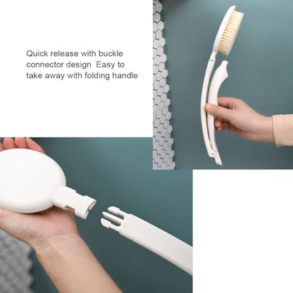 19" Long Handle Shower Sponge Brush Set