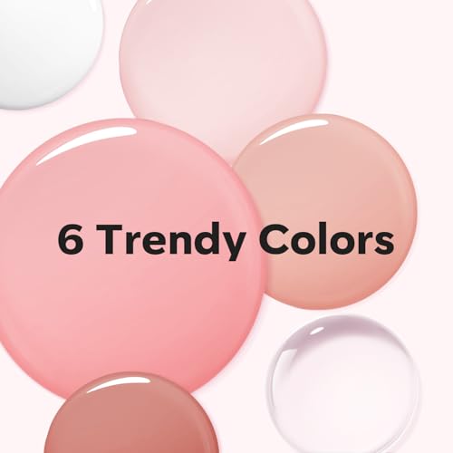 Poly Extension Gel Nail Kit 6 Colors with 48W UV Lamp Pink Nude