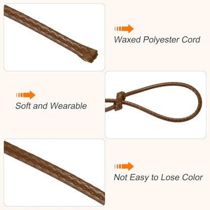 Waxed Cord 1.5mm Waxed Thread 87 Yard Wax String Leather Cord for Bracelet Making