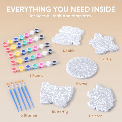 JOVA Klever Kits Stepping Stones Painting Kit for Kids