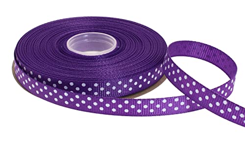 Polka Dot Grosgrain Ribbon 25 Yard Each Roll 100% Polyester (75 Foot)