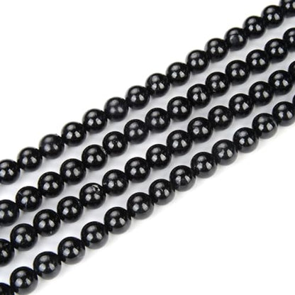 45pcs Adabele Natural Black Tourmaline Gemstone 8mm Round Beads (47 Count)