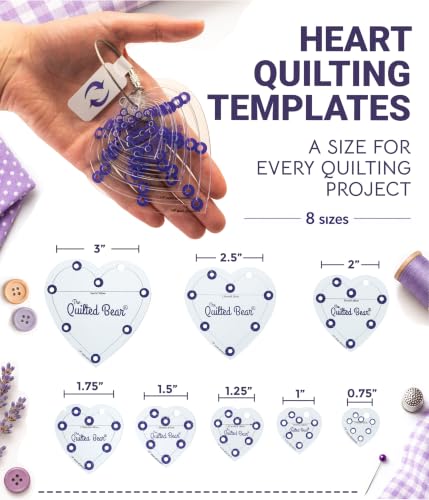 Heart Quilting Templates (8 Count)