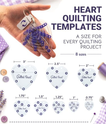 Heart Quilting Templates (8 Count)