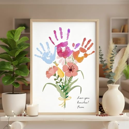 Handprint Art Craft Kit with Flower Bouquet