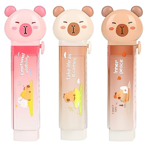 3Pcs Retractable Pencil Erasers (3 Count)