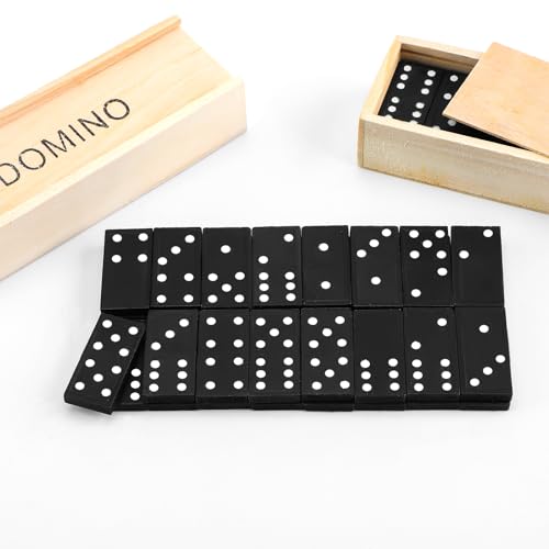 24 Pack Mini Dominos Set for Kids Adults Bulk Double 6 Dominoes (24 Count)