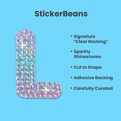 Sparkly Rhinestone Alphabet Letter Sticker L