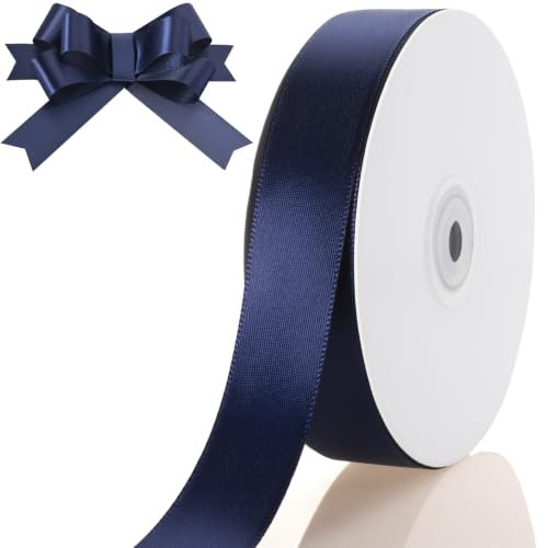 1 Inch Navy Blue Ribbon 50Yards