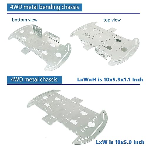 DIY Mecanum Wheel Car Kit with Metal Chassis and TT Motor Smart Robot 4WD Omnidirectional Car Programming Kit with Speed Encoder for Arduino