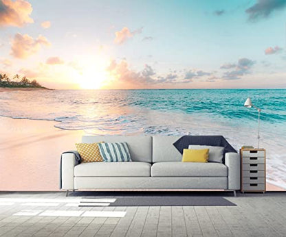 Sunset Wall Murals Romantic Beach Photo Mural