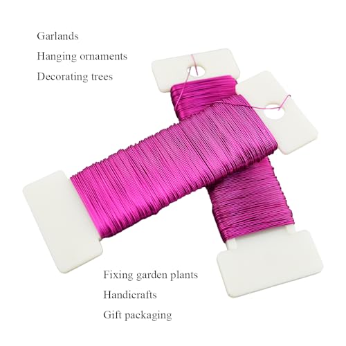 26Gauge Rose Red Metal Floral Wire