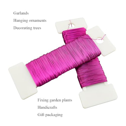 26Gauge Rose Red Metal Floral Wire