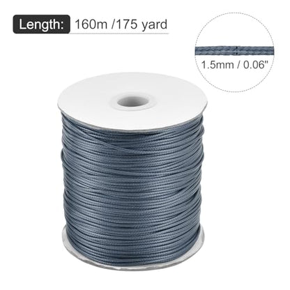 Waxed Cord 1.5mm Waxed Polyester Cord 175 Yard Wax String for Bracelet Making