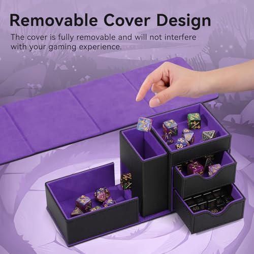 Leather Dice Tray & Tower Storage Box