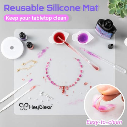 UV Resin Kit Jewelry Making Supplies with 18 LEDs Large UV Light