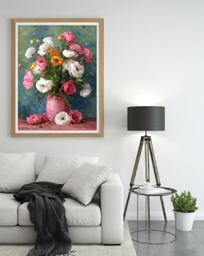 14 ct Counted Cross Stitch Kits for Adults Flowers Cross Stitch Patterns Stamped Printed Cross Stitch Kits
