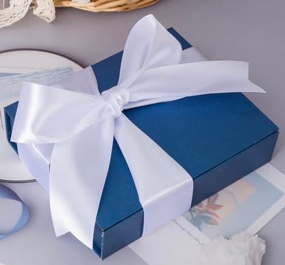 2 Inch White Solid Satin Ribbon for Gift Wrapping