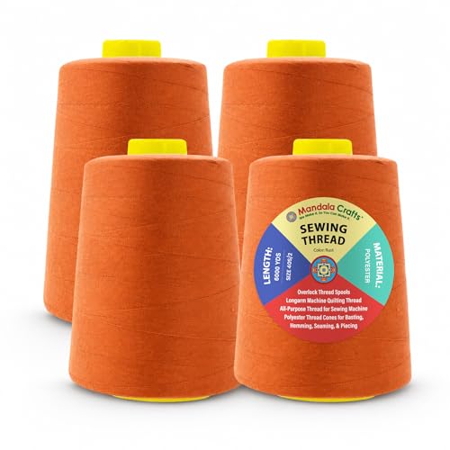 40S 2 Rust Polyester 4 Pack of Serger Threads Cones (4 Count)