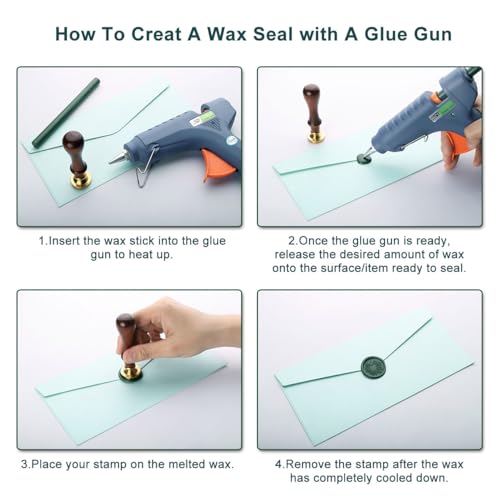 15Pcs Olive Green Glue Gun Sealing Wax Sticks for Wax Seal Stamp (15 Count)